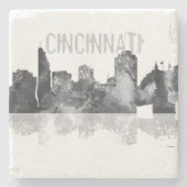 Skyline Cincinnatis, Ohio Steinuntersetzer (Vorderseite)