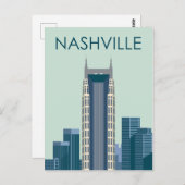 Skyline City Landschaft | Nashville, Tennessee Postkarte (Vorne/Hinten)
