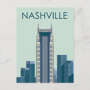 Skyline City Landschaft   Nashville, Tennessee Postkarte