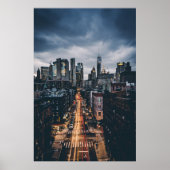SKYLINE CITY SCENERY VIEW VON MANHATTAN BRIDG POSTER (Vorne)