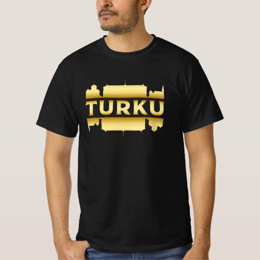 Skyline Cityscape Turku Finland City Geschenk Idee T-Shirt (Vorderseite)