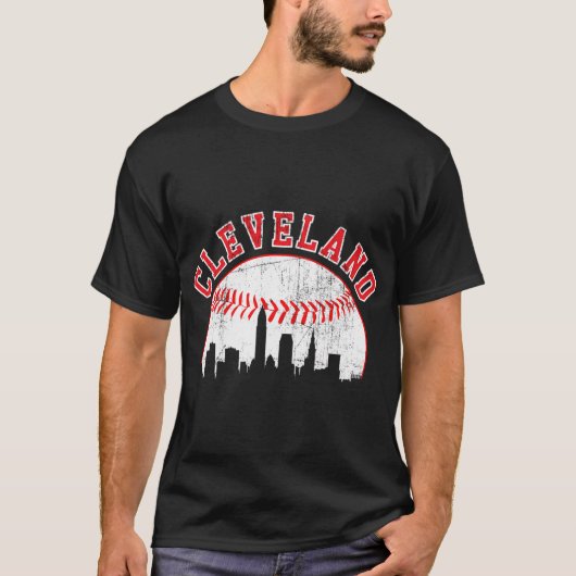 Skyline Cleveland Baseball T-Shirt (Vorderseite)