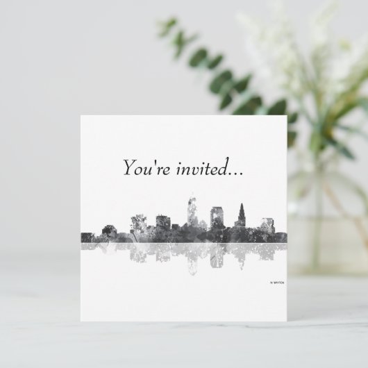 SKYLINE CLEVELANDS, OHIO EINLADUNG (Stehend Vorderseite)