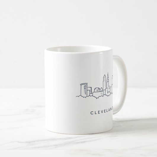 Skyline Clevelands Ohio Kaffeetasse (VorderseiteRechts)