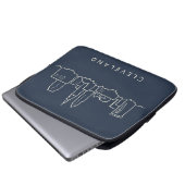 Skyline Clevelands Ohio Laptopschutzhülle (Vorne Knopf)