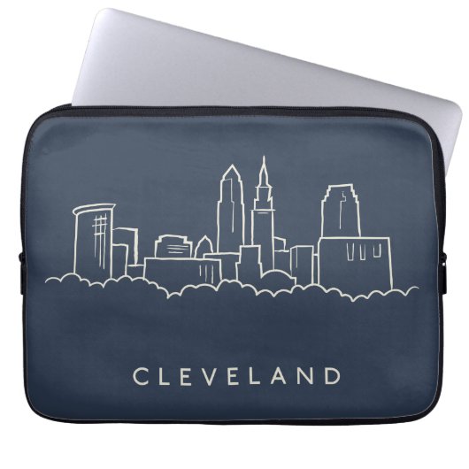 Skyline Clevelands Ohio Laptopschutzhülle (Vorderseite)