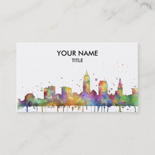 SKYLINE CLEVELANDS, OHIO VISITENKARTE (Vorderseite)