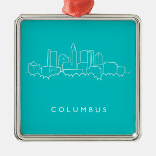 Skyline Columbus, Ohio Ornament Aus Metall