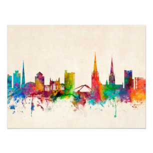 Skyline Coventrys England Fotodruck