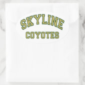 Skyline Coyotes Ovaler Aufkleber (Tasche)