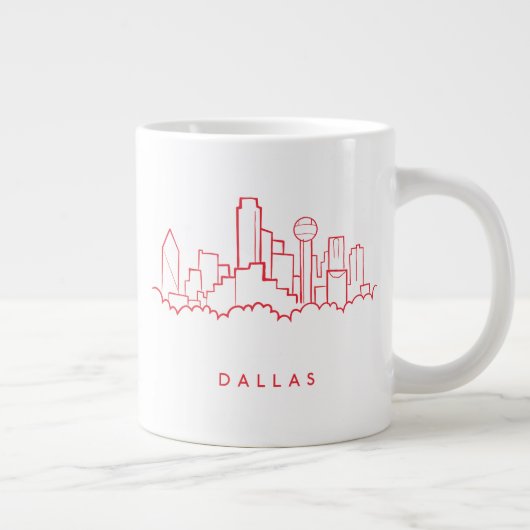 Skyline Dallas Texas Jumbo-Tasse (Rechts)