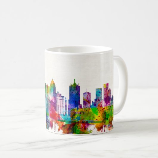 Skyline Dallas Texas Kaffeetasse (VorderseiteRechts)