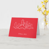 Skyline Dallas Texas Karte (Gelbe Blume)