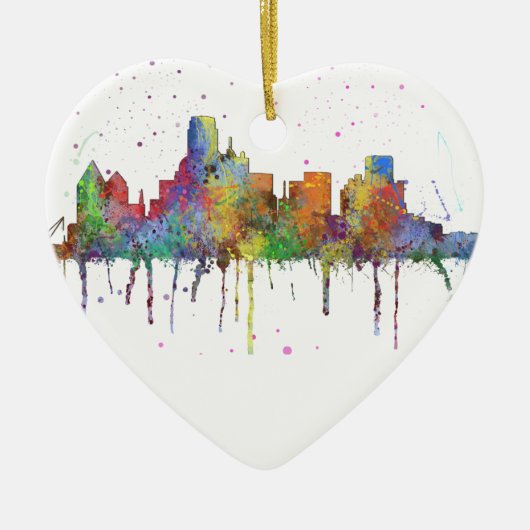 SKYLINE DALLAS, TEXAS KERAMIK ORNAMENT (Vorne)