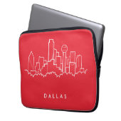 Skyline Dallas Texas Laptopschutzhülle (Vorderseite Links)