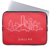 Skyline Dallas Texas Laptopschutzhülle (Vorderseite)