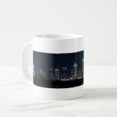 Skyline Dallas, Texas nachts Kaffeetasse (Vorderseite Links)
