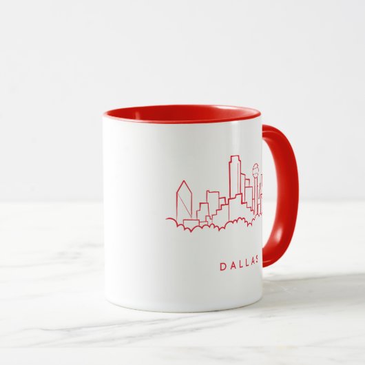 Skyline Dallas Texas Tasse (VorderseiteRechts)