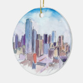 Skyline Dallas Texas USA Keramik Ornament (Links)