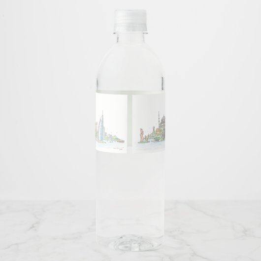 Skyline der Aufkleber der Welt (Rückseite)