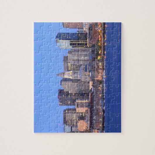 Skyline der Innenstadt von Boston aus Puzzle (Vertikal)
