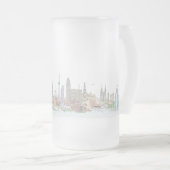 Skyline der Welt Mattglas Bierglas (VorderseiteRechts)