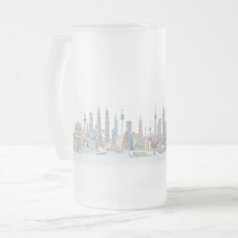Skyline der Welt Mattglas Bierglas