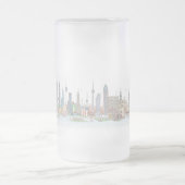 Skyline der Welt Mattglas Bierglas (Mittel)