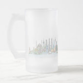 Skyline der Welt Mattglas Bierglas (Links)