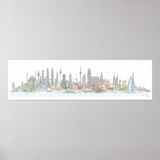 Skyline der Welt Poster