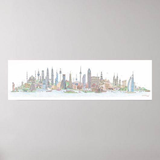 Skyline der Welt Poster (Vorne)