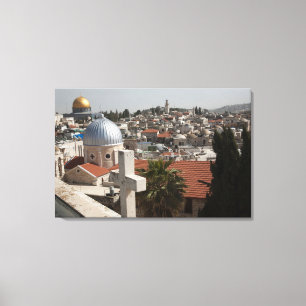 Skyline des alten Jerusalems Leinwanddruck