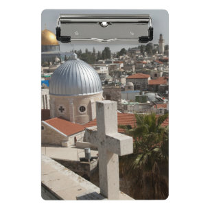 Skyline des alten Jerusalems Mini Klemmbrett