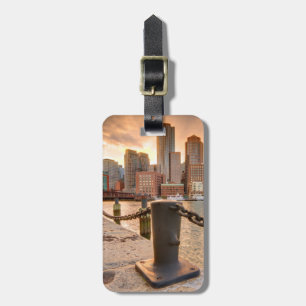 Skyline des Finanzbezirkes von Boston Gepäckanhänger
