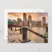 Skyline des Finanzviertels von Boston Postkarte (Vorne/Hinten)
