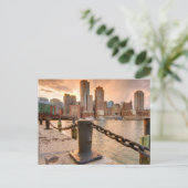 Skyline des Finanzviertels von Boston Postkarte (Stehend Vorderseite)