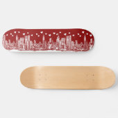 Skyline des Valentinsgrußes NYC Skateboard (Horizontal)