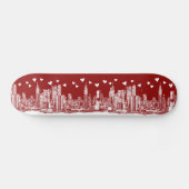 Skyline des Valentinsgrußes NYC Skateboard (Horizontal)