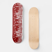 Skyline des Valentinsgrußes NYC Skateboard (Vorderseite)