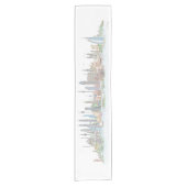 Skyline des World Table Runner Kurzer Tischläufer (Vorderseite)