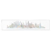 Skyline des World Table Runner Kurzer Tischläufer (Horizontal)