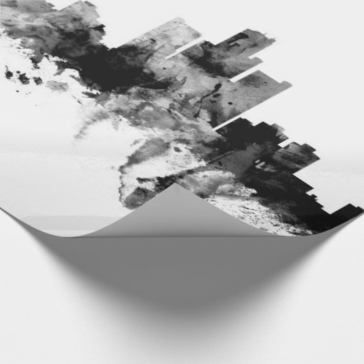 Skyline Detroits Michigan Geschenkpapier (Ecke)