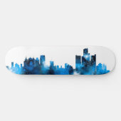 Skyline Detroits Michigan Skateboard (Horizontal)