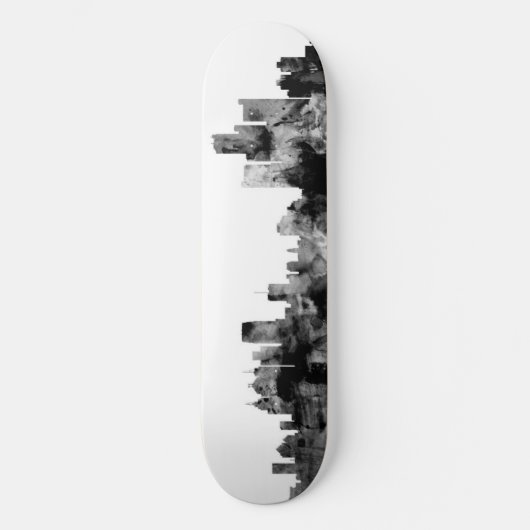 Skyline Detroits Michigan Skateboard (Vorderseite)