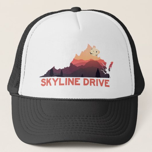 Skyline Drive Shenandoah Nationalpark Virginia Ma Truckerkappe (Vorderseite)