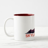 Skyline Drive Shenandoah Virginia Karte Zweifarbige Tasse (Links)