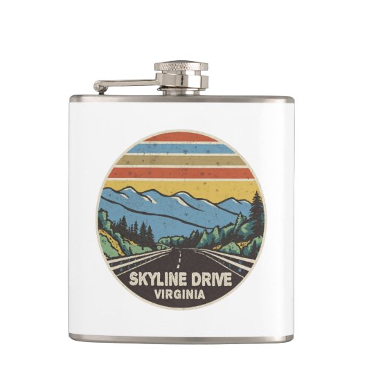 Skyline Drive Shenandoah Virginia Mountains Flachmann (Vorderseite)