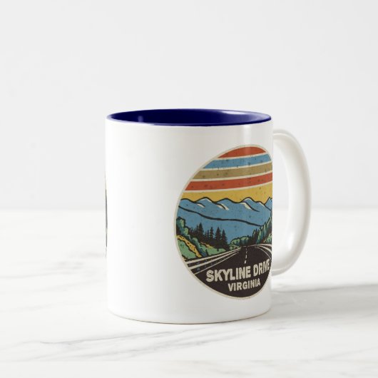 Skyline Drive Shenandoah Virginia Mountains Zweifarbige Tasse (VorderseiteRechts)