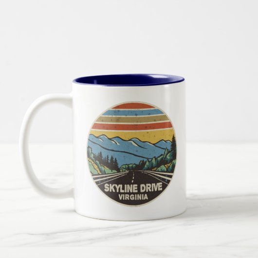 Skyline Drive Shenandoah Virginia Mountains Zweifarbige Tasse (Links)