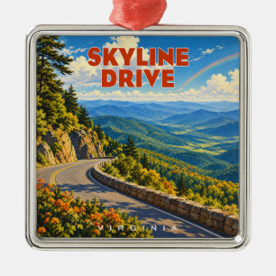 Skyline Drive Shenandoah Virginia Regenbogen Ornament Aus Metall